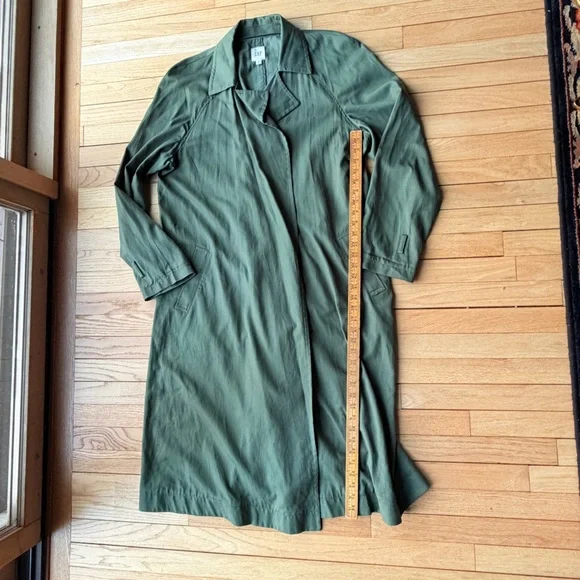 GAP Olive Trench Coat - Picture 5 of 6